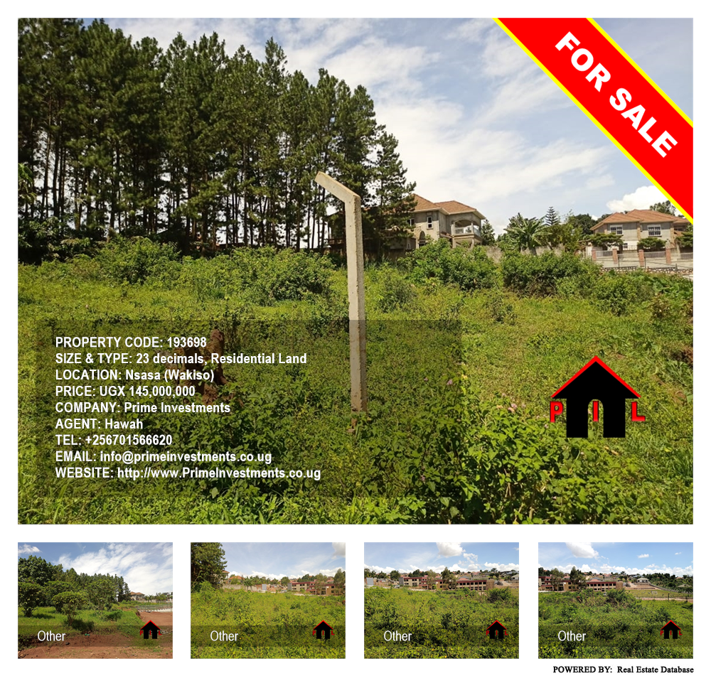 Residential Land  for sale in Nsasa Wakiso Uganda, code: 193698