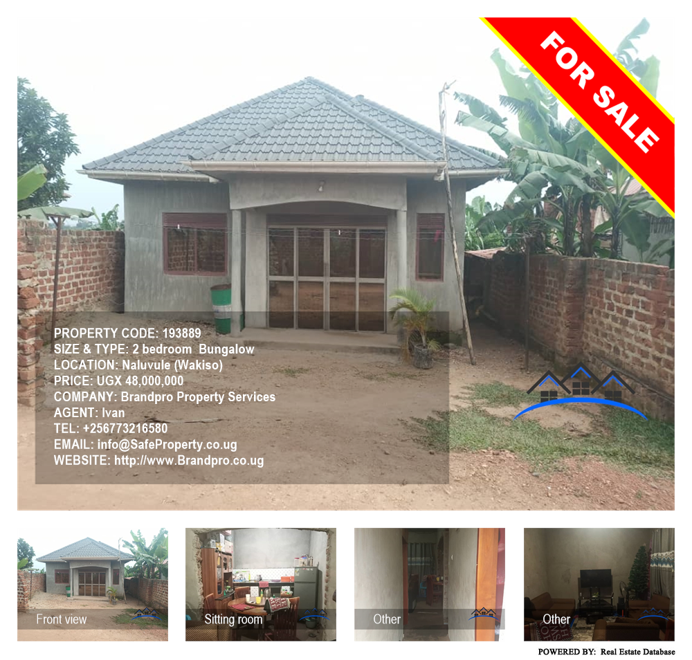 2 bedroom Bungalow  for sale in Naluvule Wakiso Uganda, code: 193889