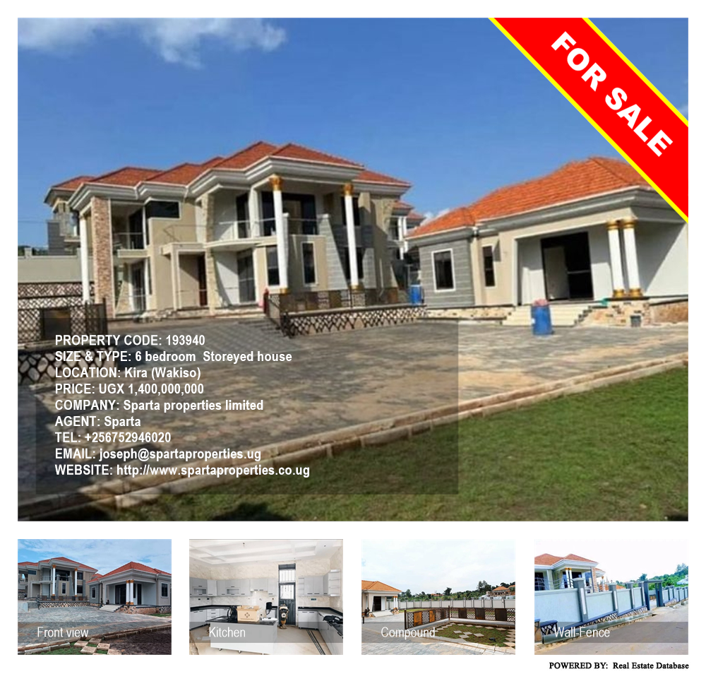 6 bedroom Storeyed house  for sale in Kira Wakiso Uganda, code: 193940