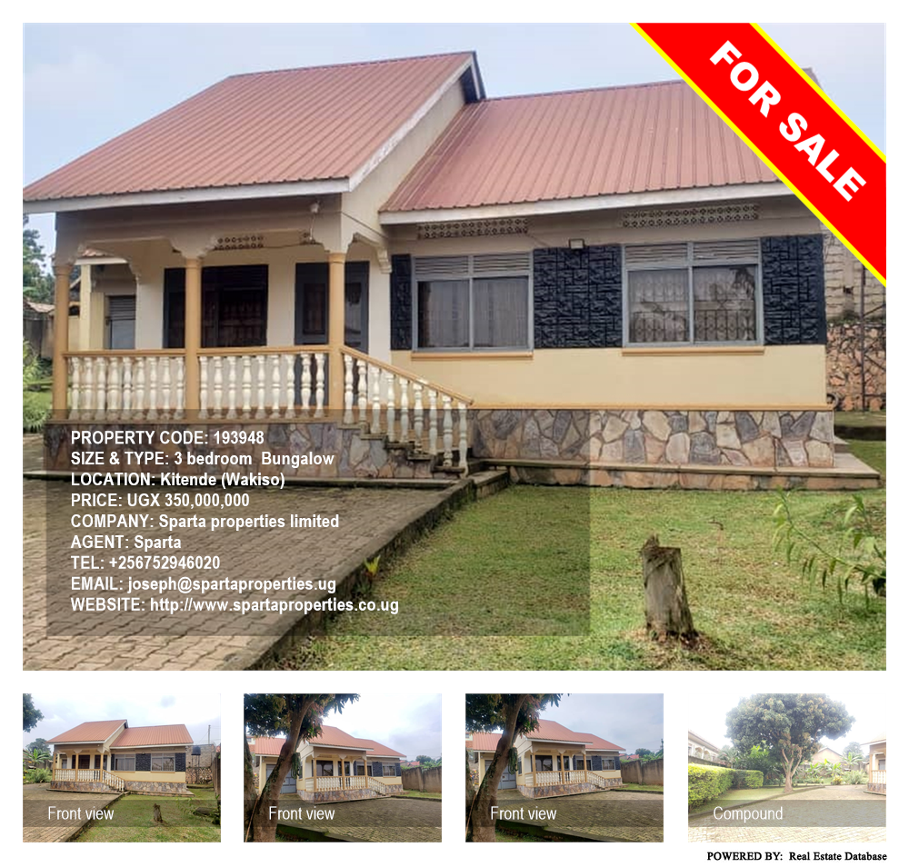 3 bedroom Bungalow  for sale in Kitende Wakiso Uganda, code: 193948