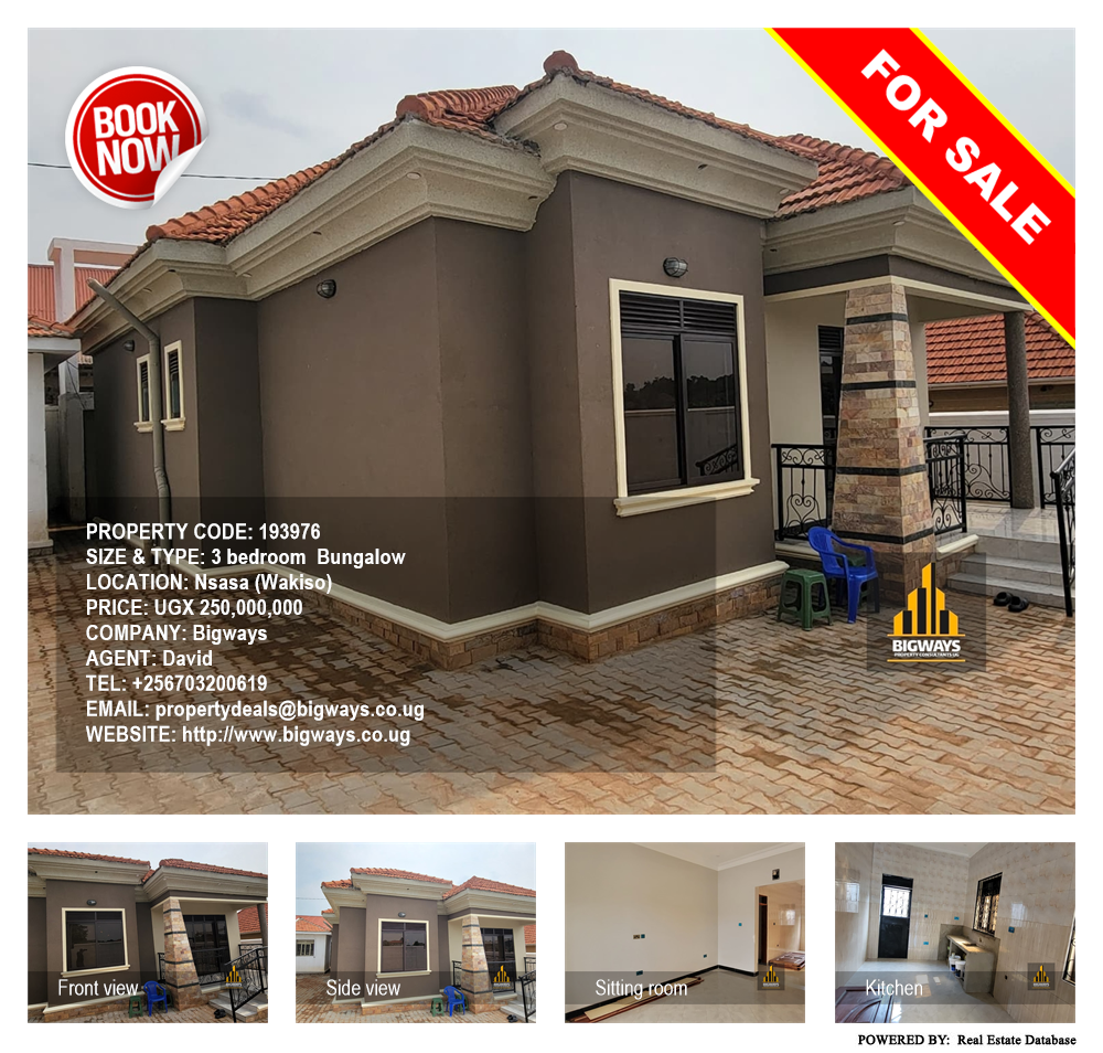 3 bedroom Bungalow  for sale in Nsasa Wakiso Uganda, code: 193976