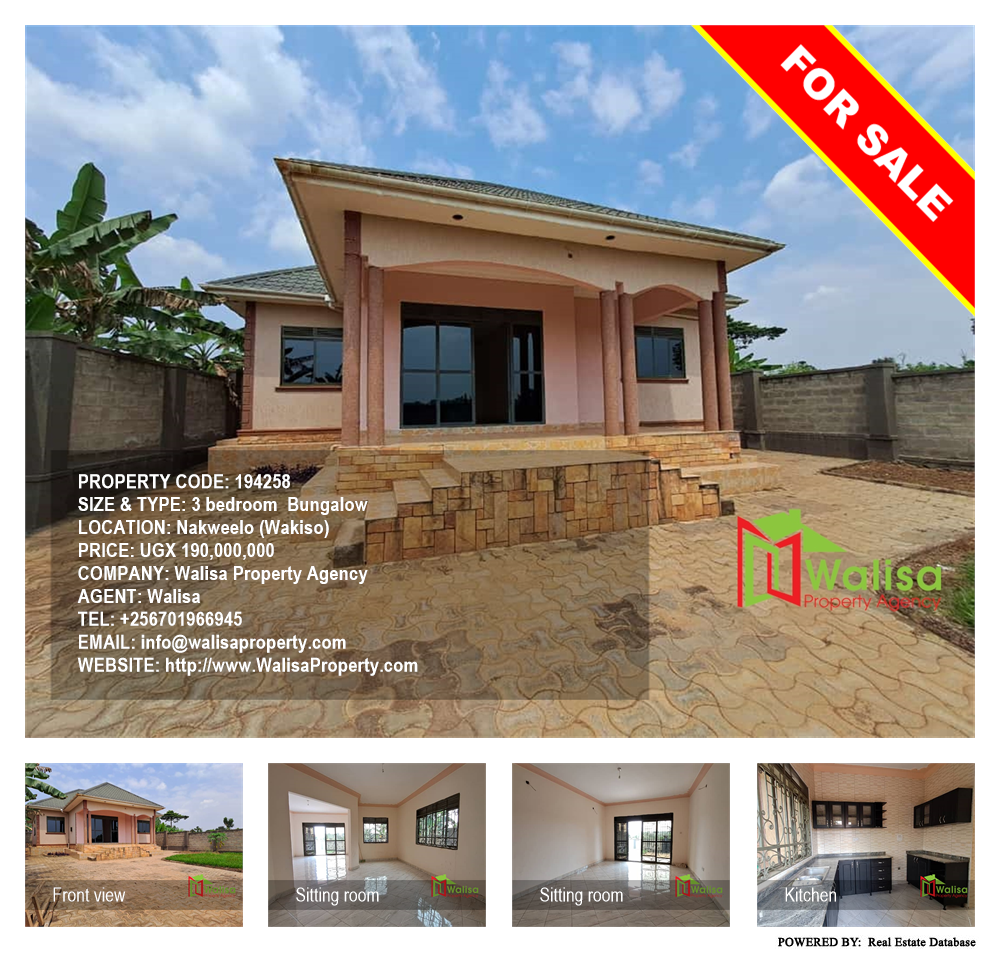 3 bedroom Bungalow  for sale in Nakweelo Wakiso Uganda, code: 194258