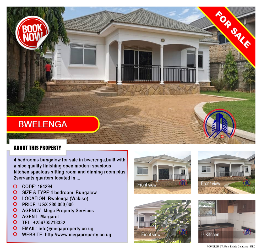 4 bedroom Bungalow  for sale in Bwelenga Wakiso Uganda, code: 194294