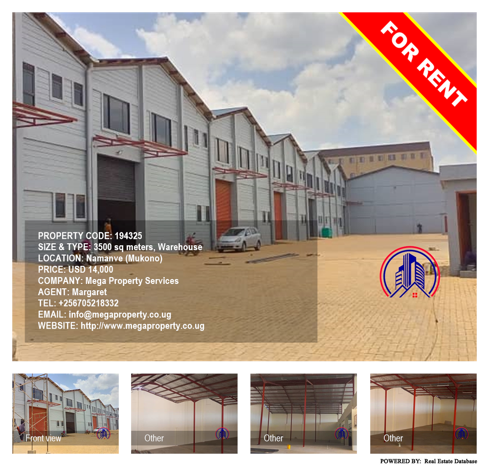 Warehouse  for rent in Namanve Mukono Uganda, code: 194325