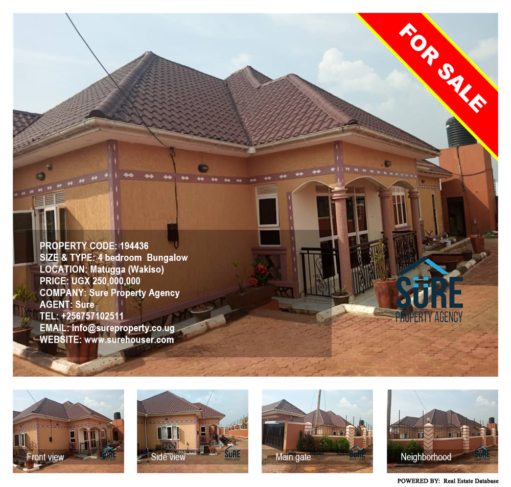 4 bedroom Bungalow  for sale in Matugga Wakiso Uganda, code: 194436