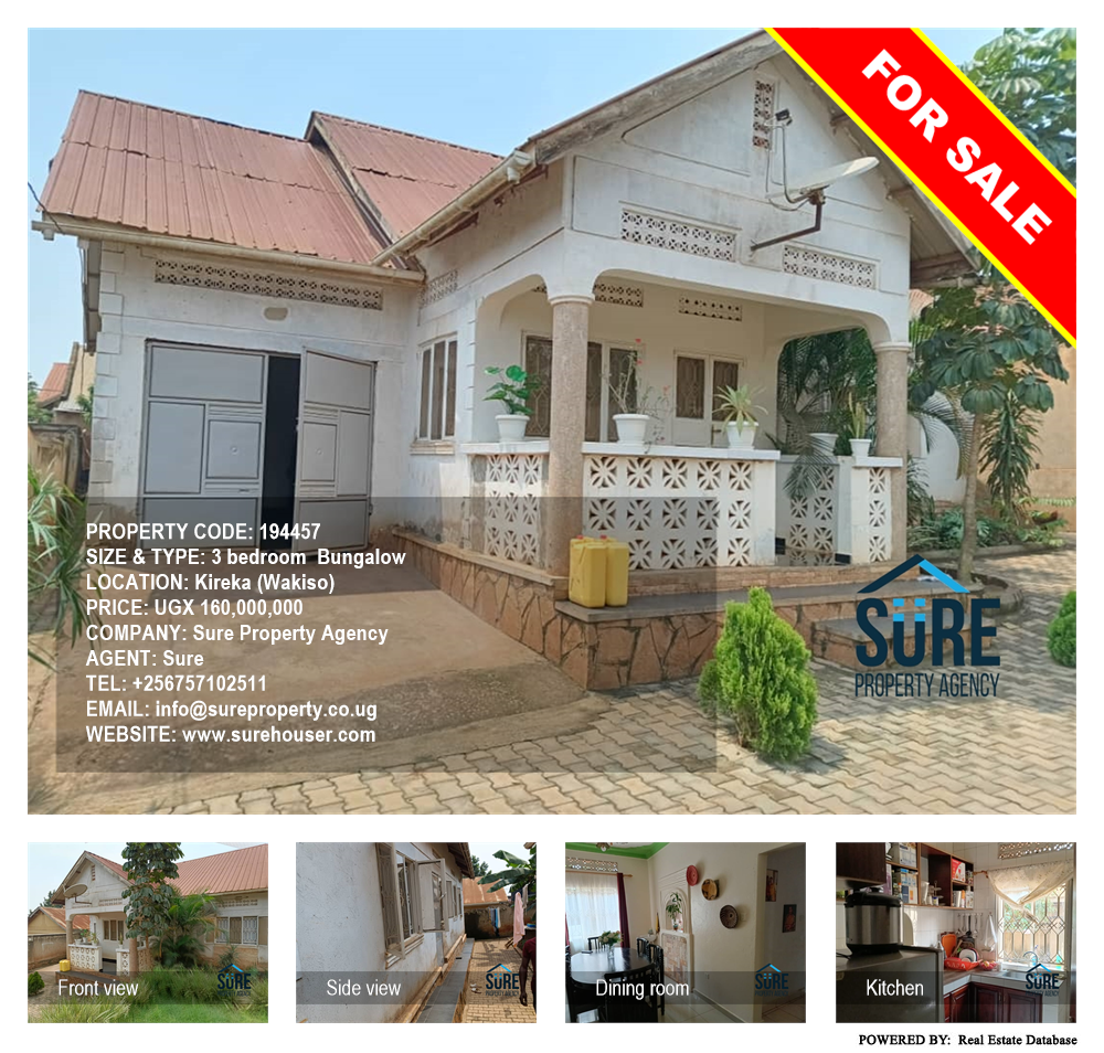 3 bedroom Bungalow  for sale in Kireka Wakiso Uganda, code: 194457