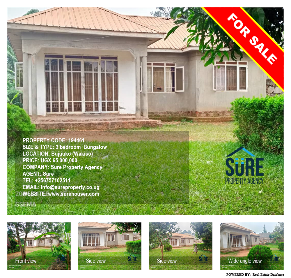 3 bedroom Bungalow  for sale in Bujuuko Wakiso Uganda, code: 194461