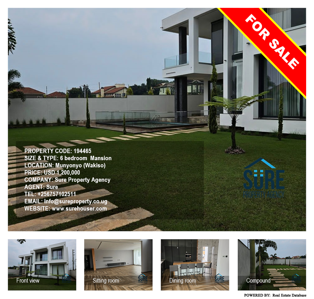 6 bedroom Mansion  for sale in Munyonyo Wakiso Uganda, code: 194465