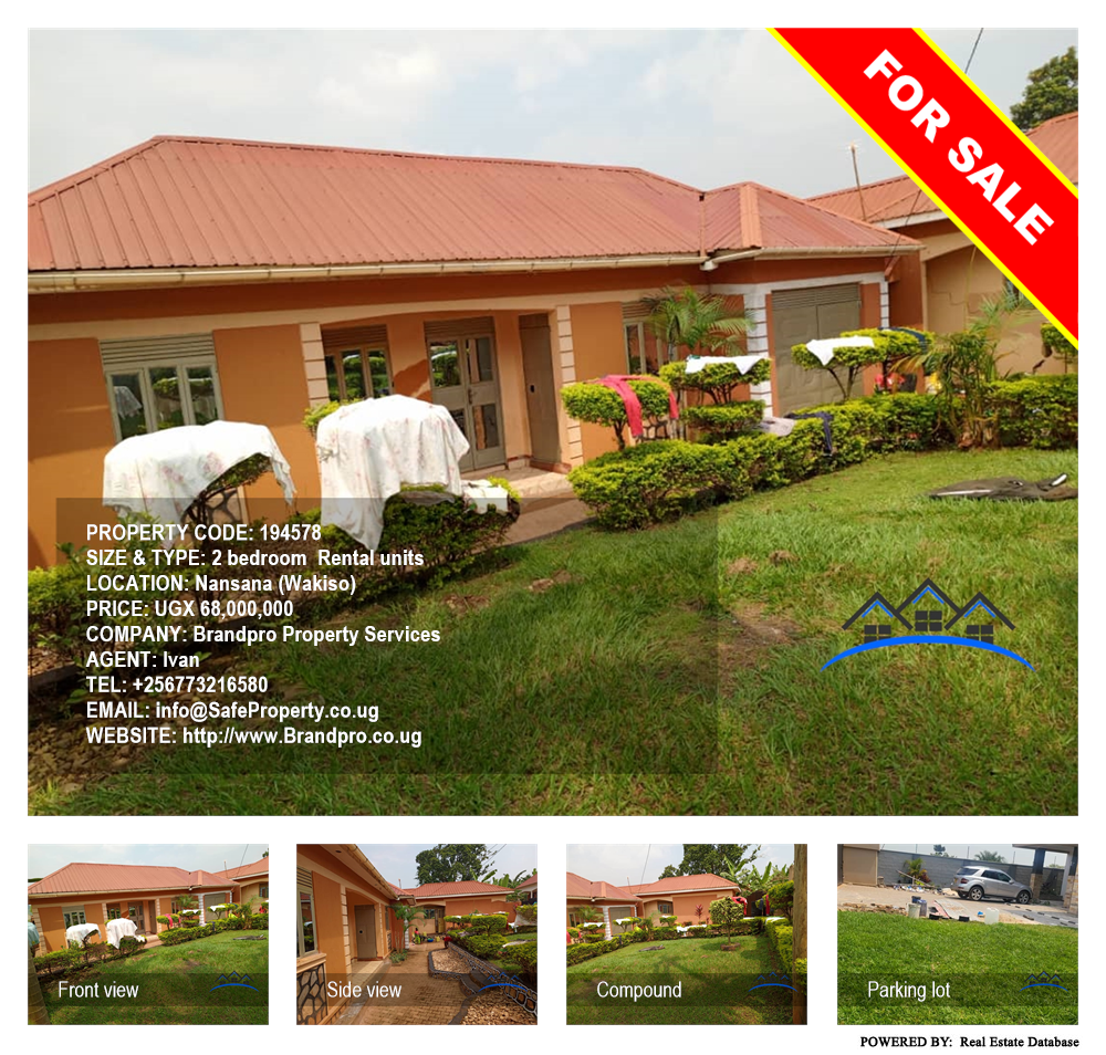 2 bedroom Rental units  for sale in Nansana Wakiso Uganda, code: 194578