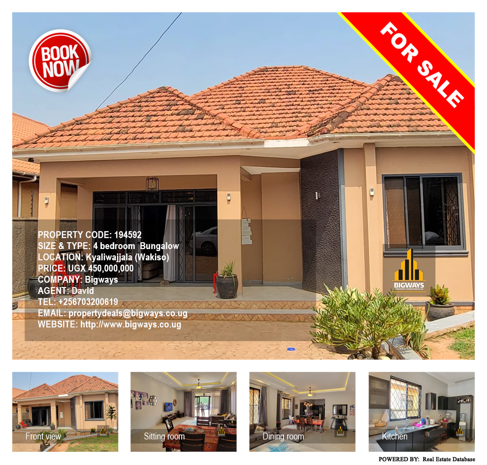 4 bedroom Bungalow  for sale in Kyaliwajjala Wakiso Uganda, code: 194592