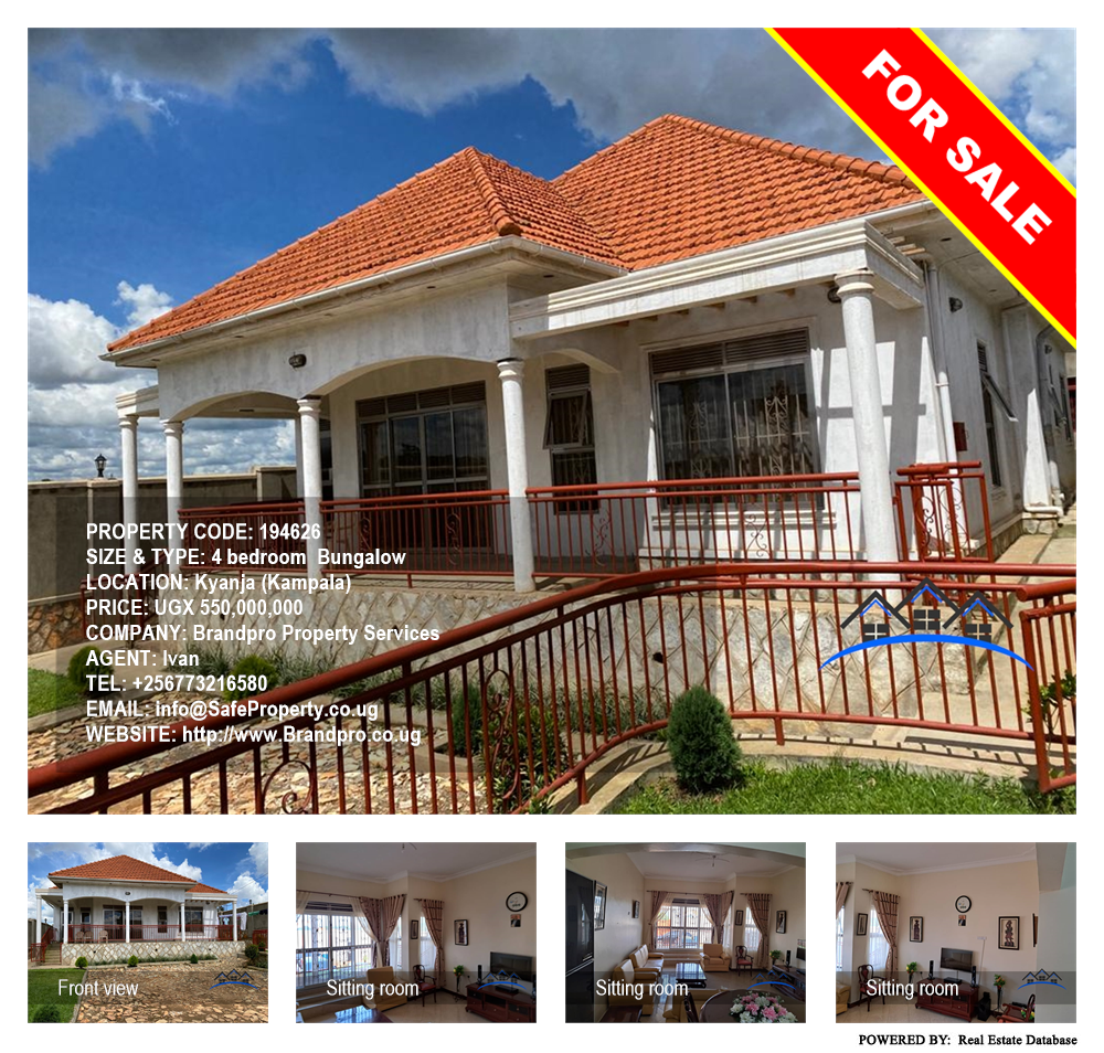 4 bedroom Bungalow  for sale in Kyanja Kampala Uganda, code: 194626