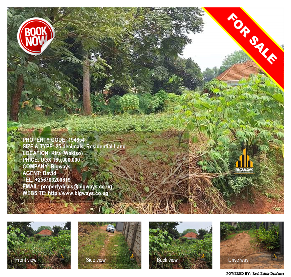 Residential Land  for sale in Kira Wakiso Uganda, code: 194654