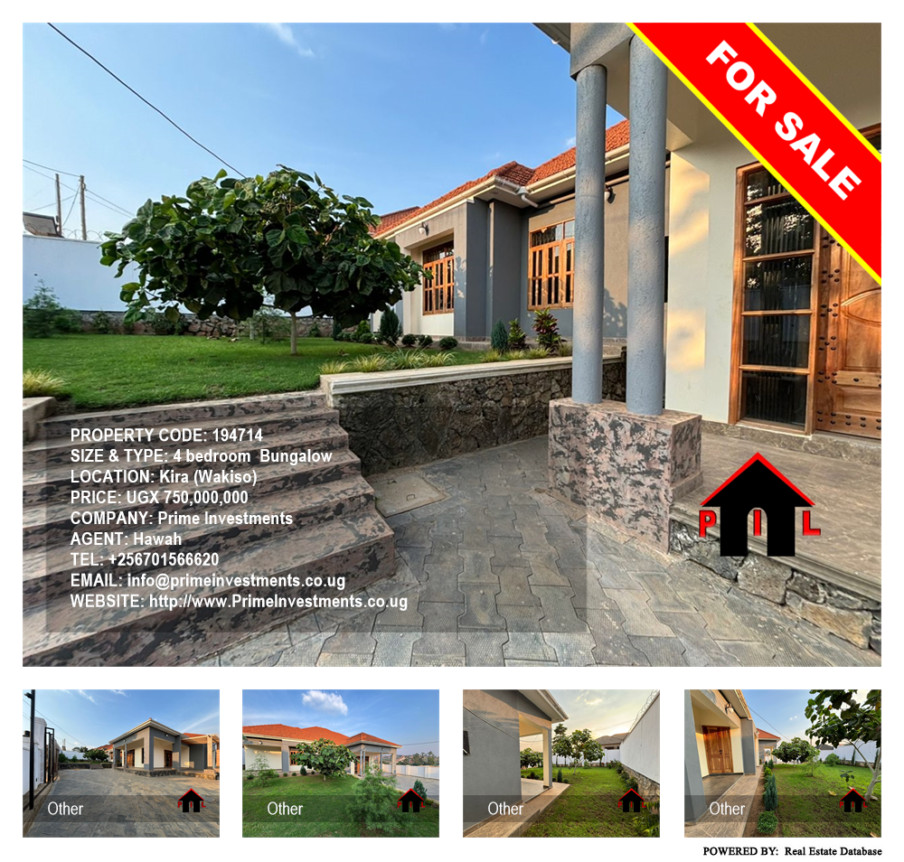 4 bedroom Bungalow  for sale in Kira Wakiso Uganda, code: 194714