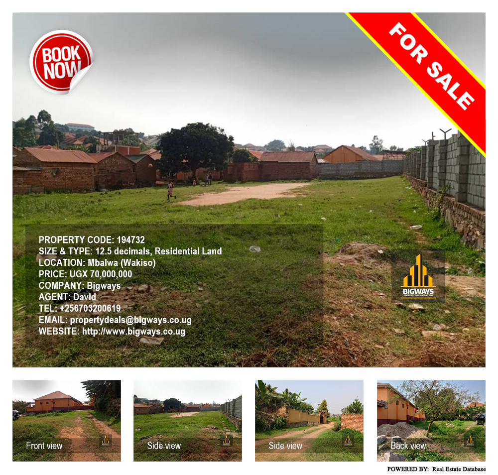 Residential Land  for sale in Mbalwa Wakiso Uganda, code: 194732