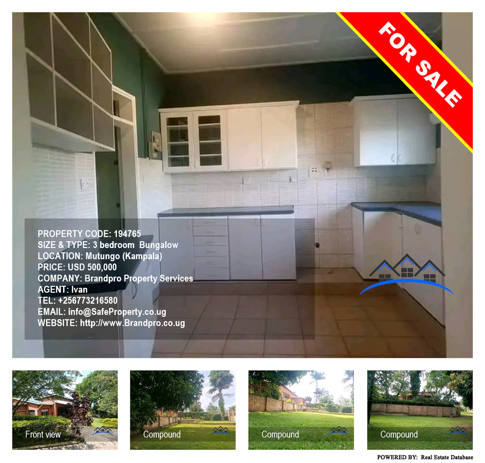 3 bedroom Bungalow  for sale in Mutungo Kampala Uganda, code: 194765