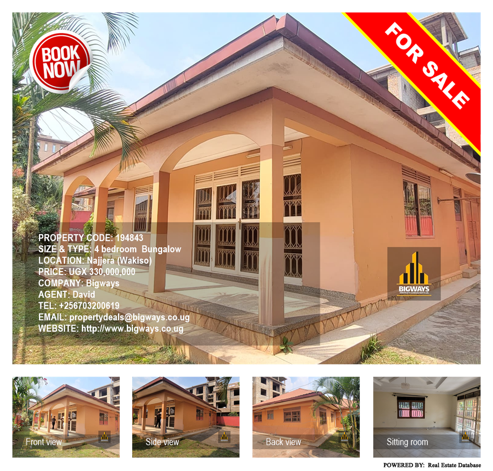 4 bedroom Bungalow  for sale in Najjera Wakiso Uganda, code: 194843