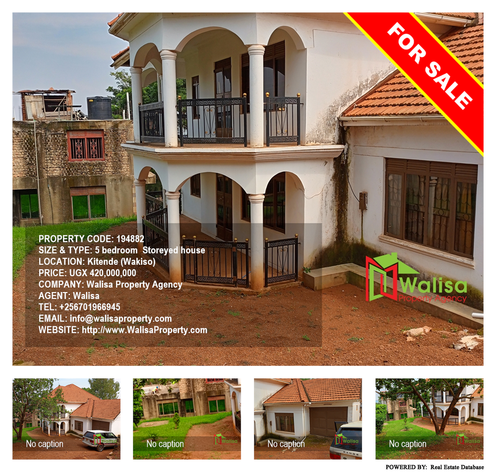 5 bedroom Storeyed house  for sale in Kitende Wakiso Uganda, code: 194882