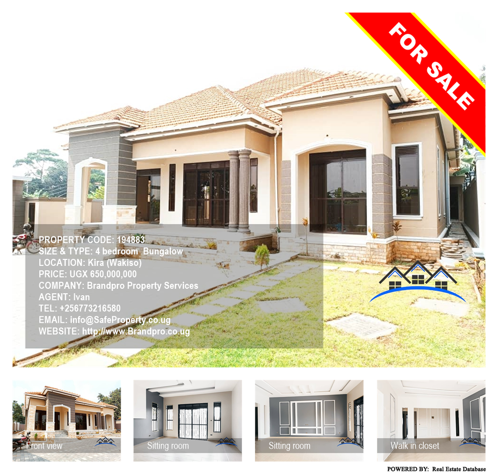 4 bedroom Bungalow  for sale in Kira Wakiso Uganda, code: 194883