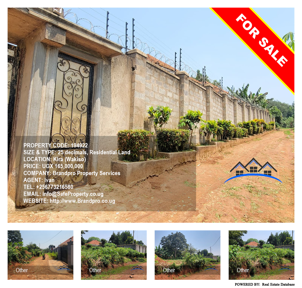 Residential Land  for sale in Kira Wakiso Uganda, code: 194922