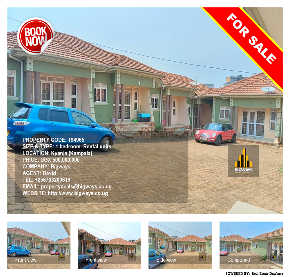 1 bedroom Rental units  for sale in Kyanja Kampala Uganda, code: 194965