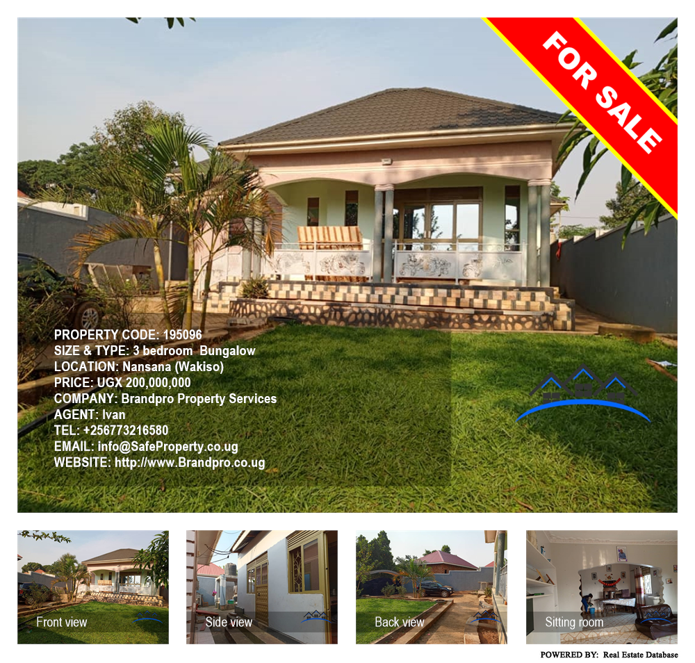 3 bedroom Bungalow  for sale in Nansana Wakiso Uganda, code: 195096