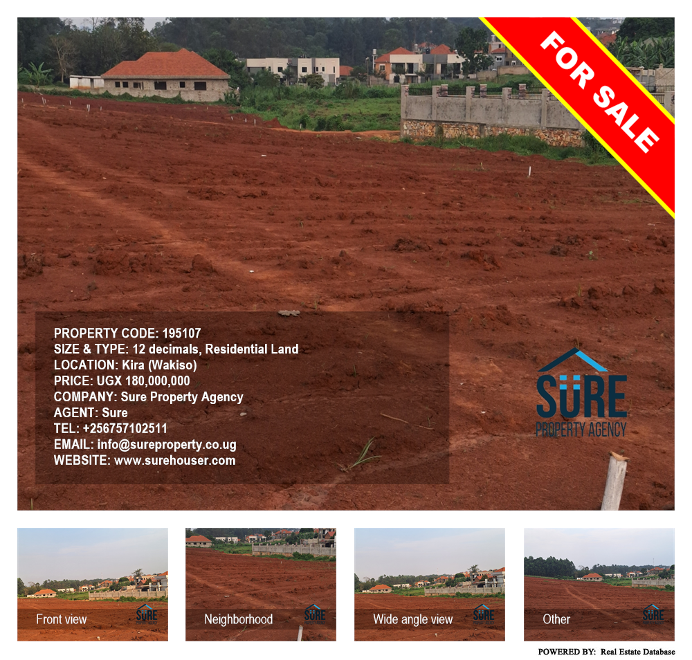 Residential Land  for sale in Kira Wakiso Uganda, code: 195107