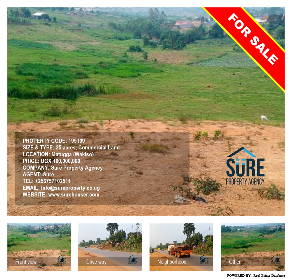 Commercial Land  for sale in Matugga Wakiso Uganda, code: 195109