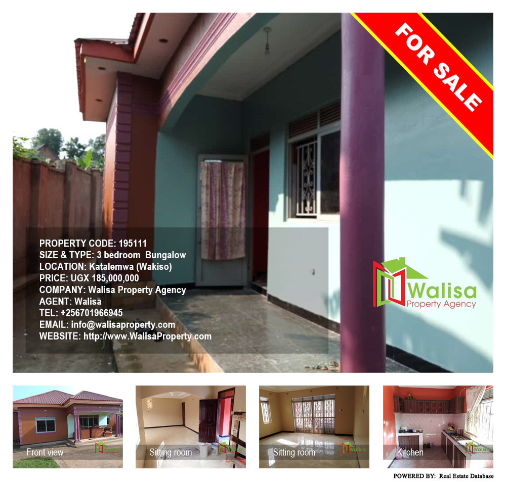 3 bedroom Bungalow  for sale in Katalemwa Wakiso Uganda, code: 195111