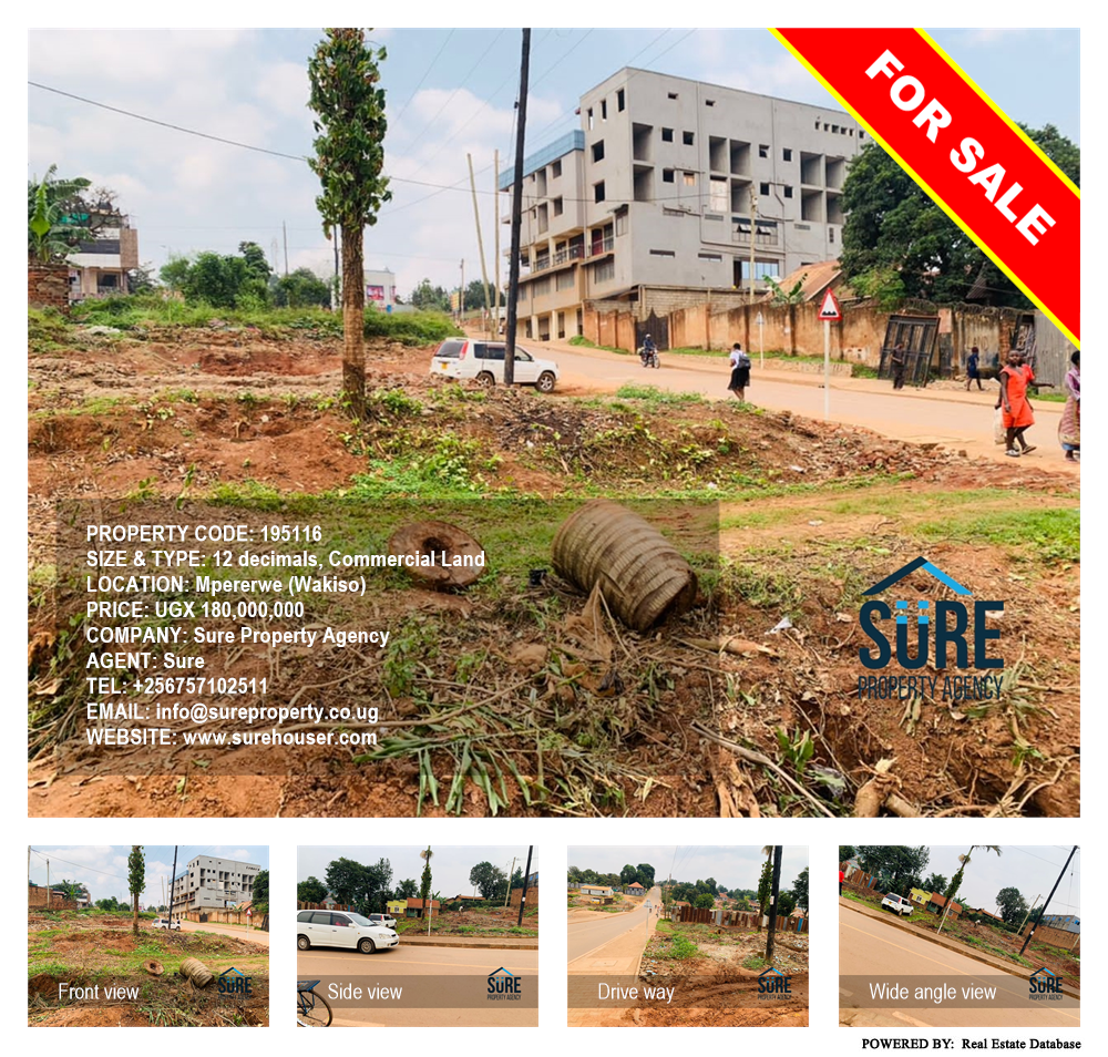 Commercial Land  for sale in Mpererwe Wakiso Uganda, code: 195116