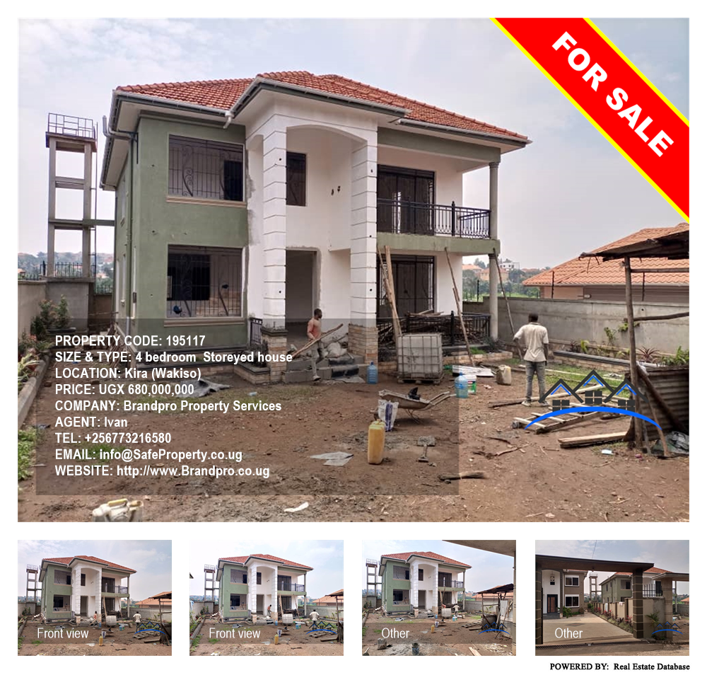 4 bedroom Storeyed house  for sale in Kira Wakiso Uganda, code: 195117