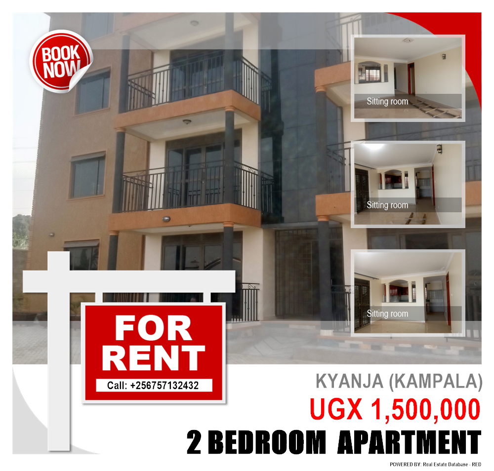 2 bedroom Apartment  for rent in Kyanja Kampala Uganda, code: 195128