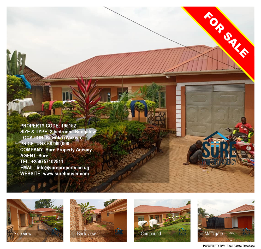 2 bedroom Bungalow  for sale in Kawoko Wakiso Uganda, code: 195152