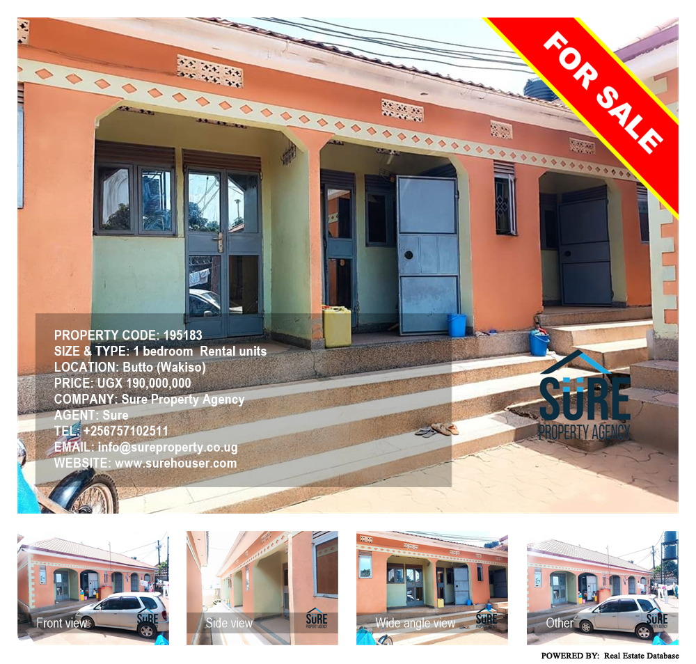 1 bedroom Rental units  for sale in Butto Wakiso Uganda, code: 195183