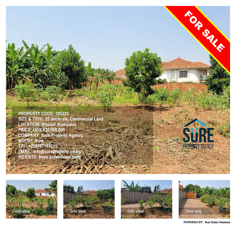 Commercial Land  for sale in Kisaasi Kampala Uganda, code: 195223