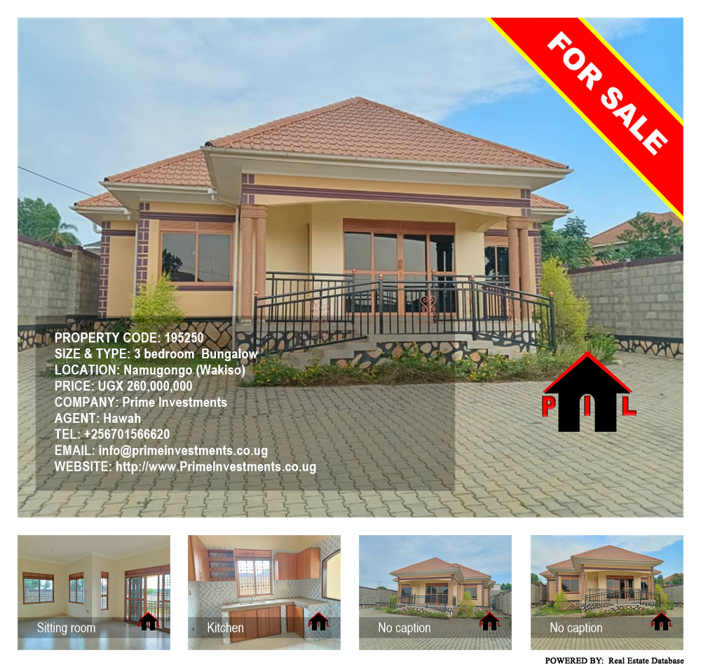 3 bedroom Bungalow  for sale in Namugongo Wakiso Uganda, code: 195250