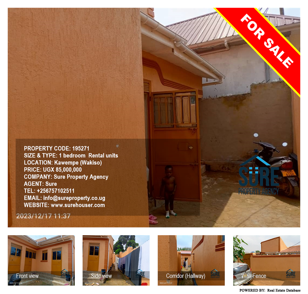 1 bedroom Rental units  for sale in Kawempe Wakiso Uganda, code: 195271