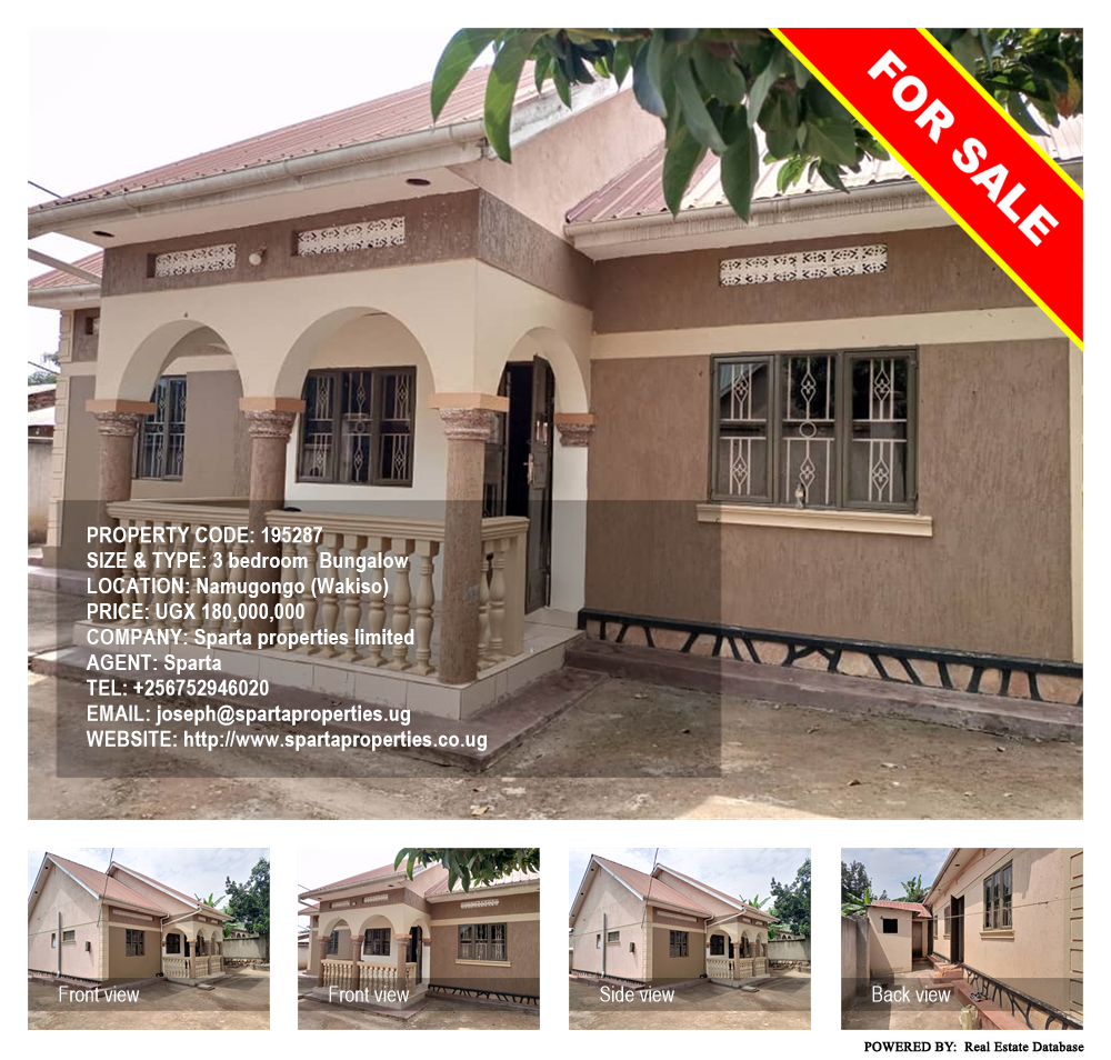 3 bedroom Bungalow  for sale in Namugongo Wakiso Uganda, code: 195287