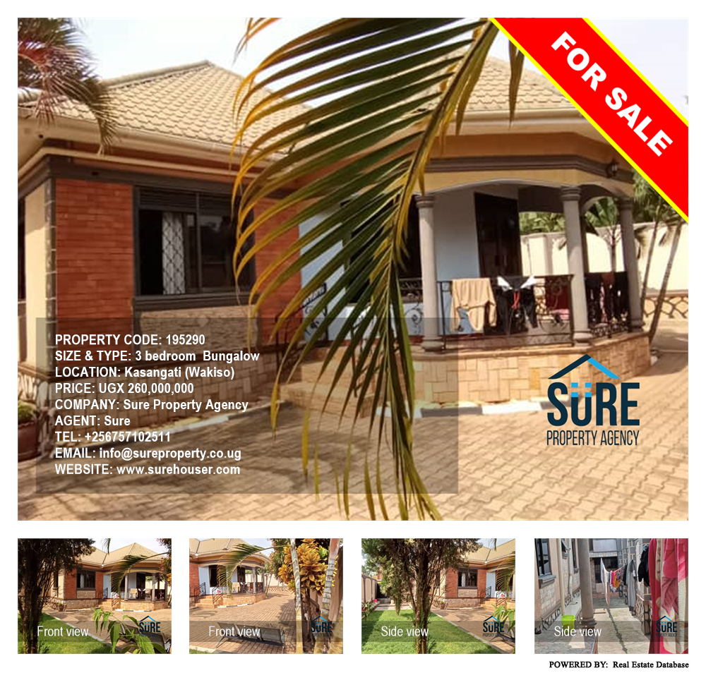 3 bedroom Bungalow  for sale in Kasangati Wakiso Uganda, code: 195290