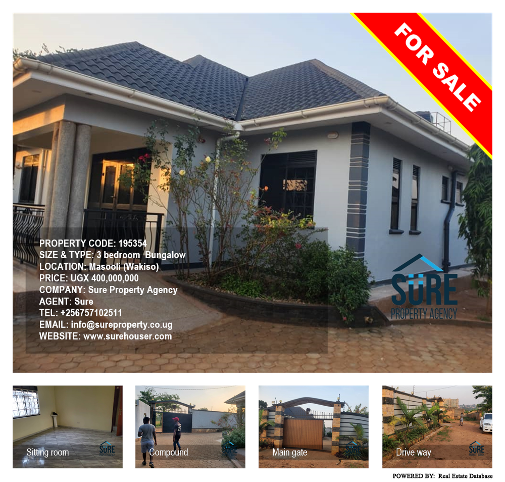 3 bedroom Bungalow  for sale in Masooli Wakiso Uganda, code: 195354