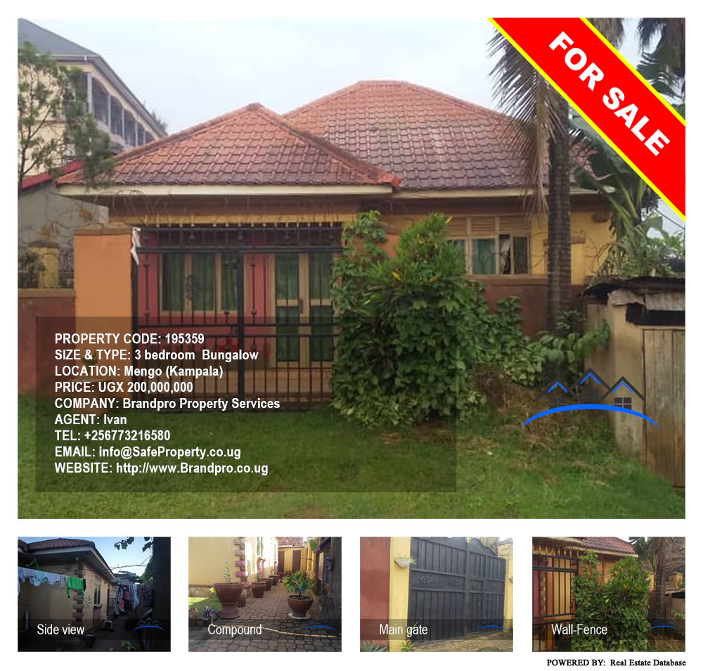 3 bedroom Bungalow  for sale in Mengo Kampala Uganda, code: 195359