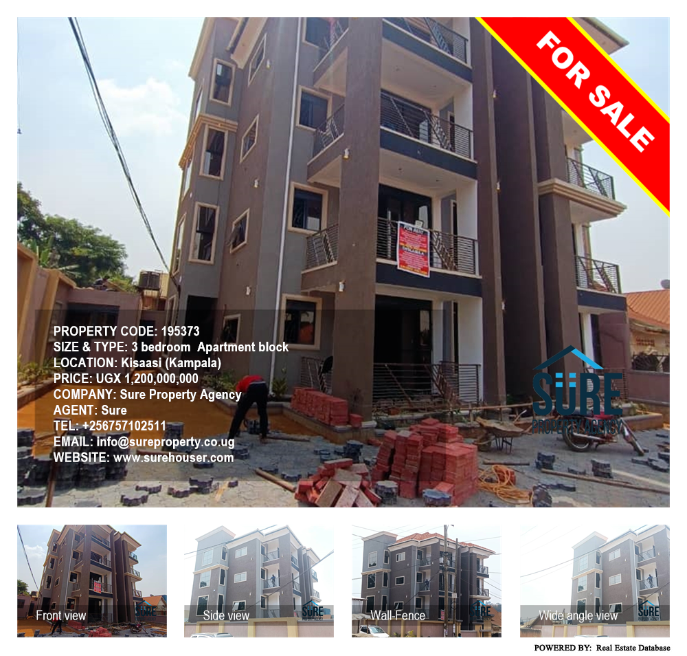 3 bedroom Apartment block  for sale in Kisaasi Kampala Uganda, code: 195373