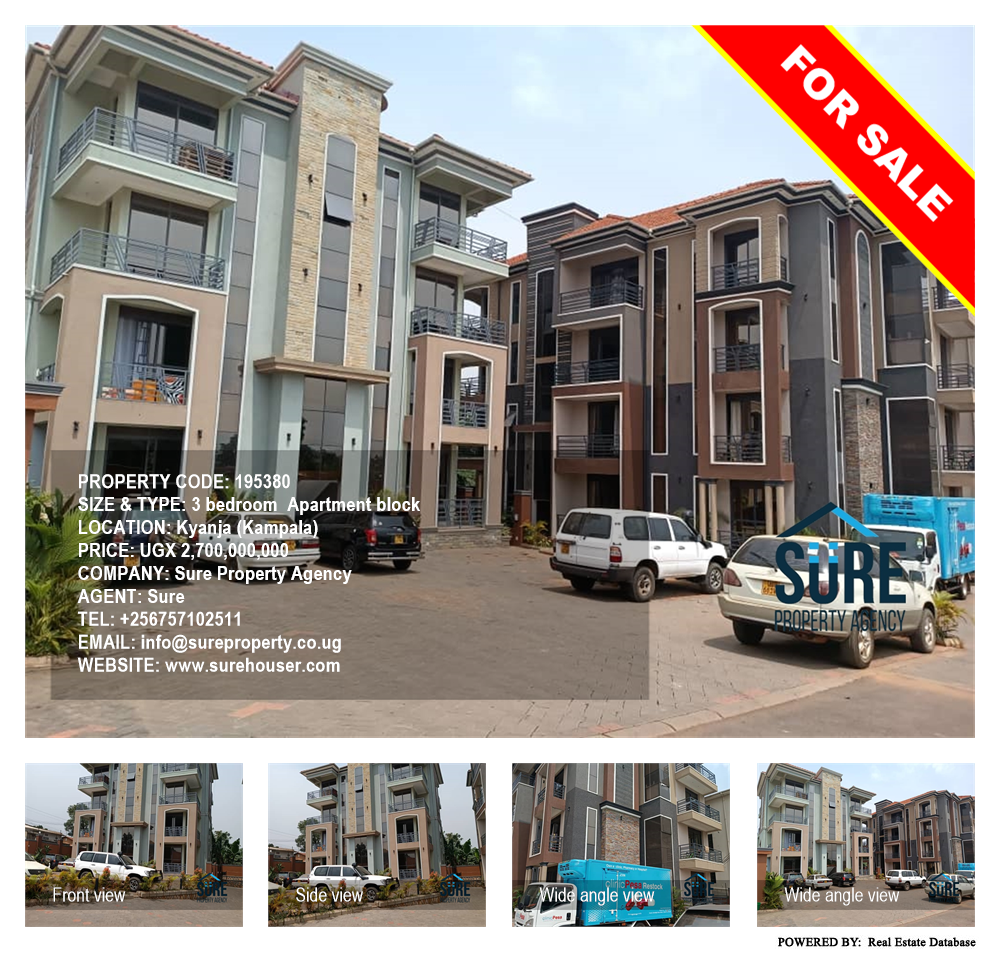 3 bedroom Apartment block  for sale in Kyanja Kampala Uganda, code: 195380