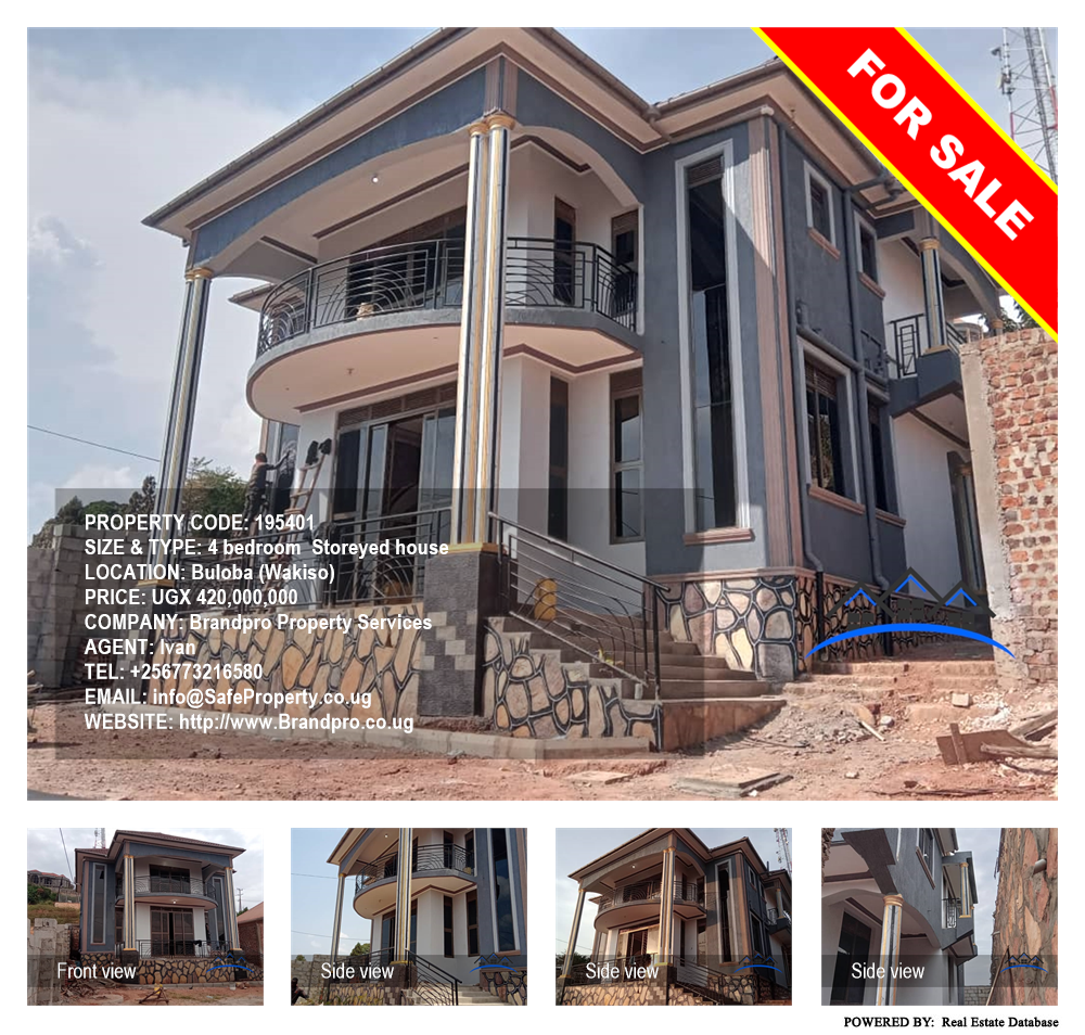 4 bedroom Storeyed house  for sale in Buloba Wakiso Uganda, code: 195401