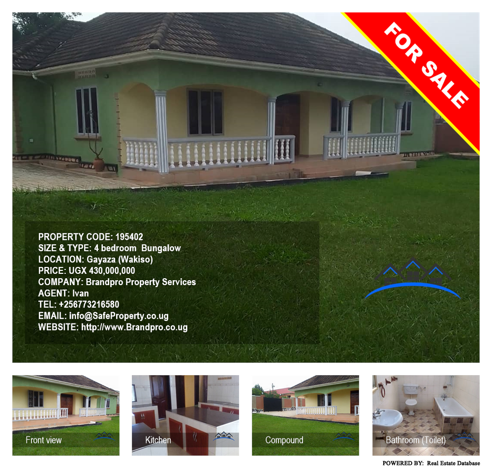 4 bedroom Bungalow  for sale in Gayaza Wakiso Uganda, code: 195402