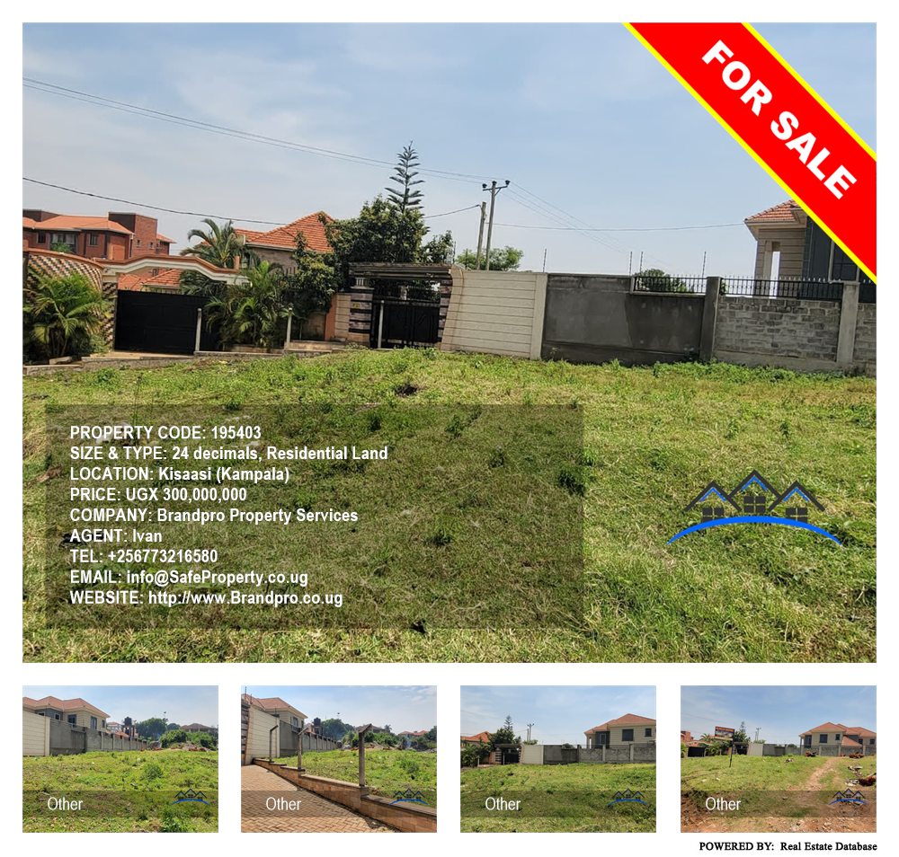 Residential Land  for sale in Kisaasi Kampala Uganda, code: 195403