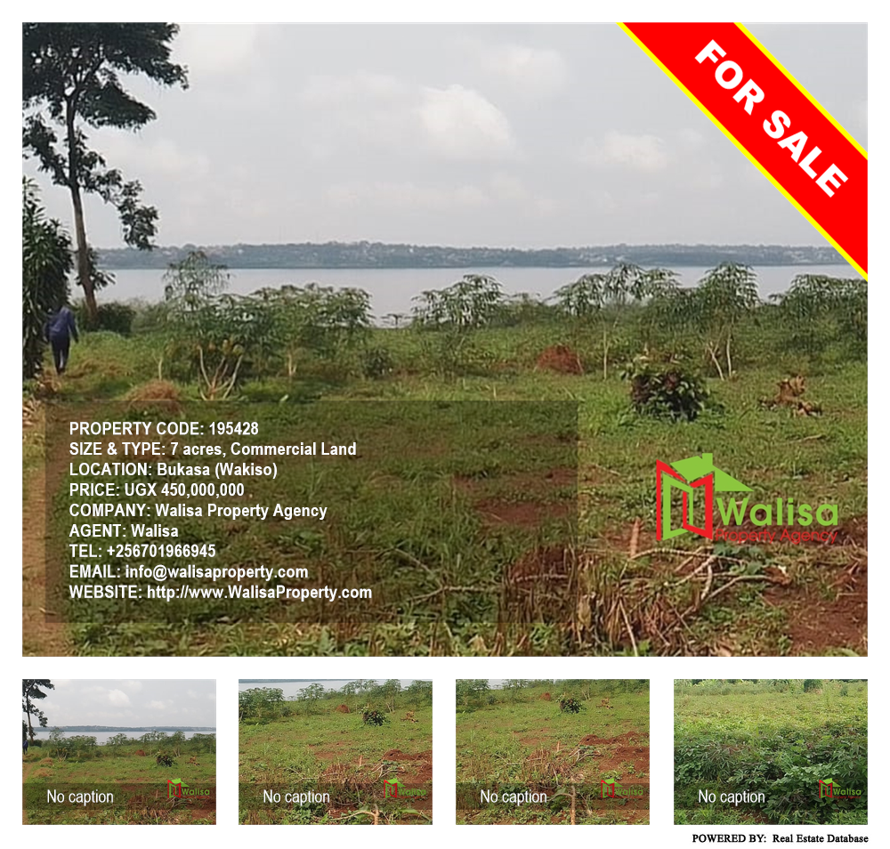 Commercial Land  for sale in Bukasa Wakiso Uganda, code: 195428