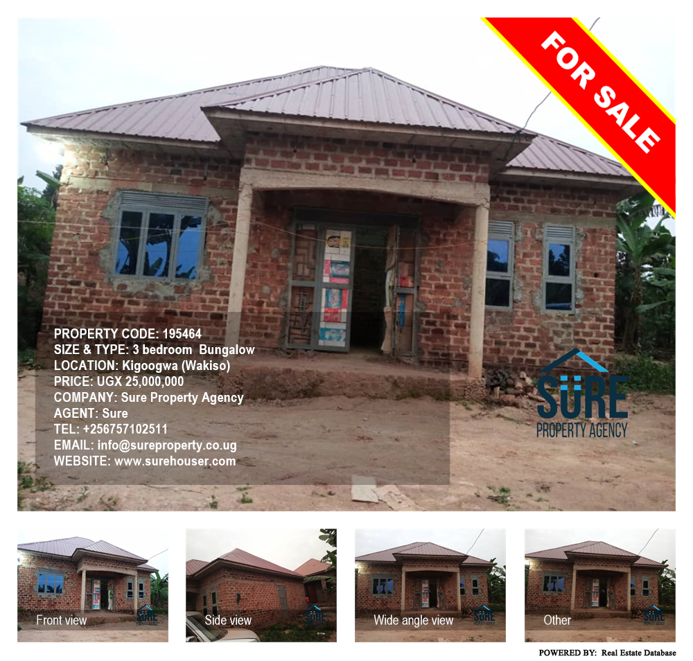 3 bedroom Bungalow  for sale in Kigoogwa Wakiso Uganda, code: 195464