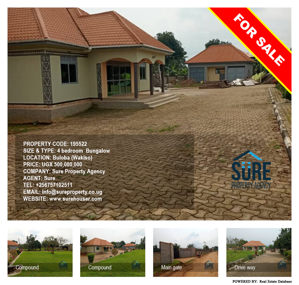 4 bedroom Bungalow  for sale in Buloba Wakiso Uganda, code: 195522