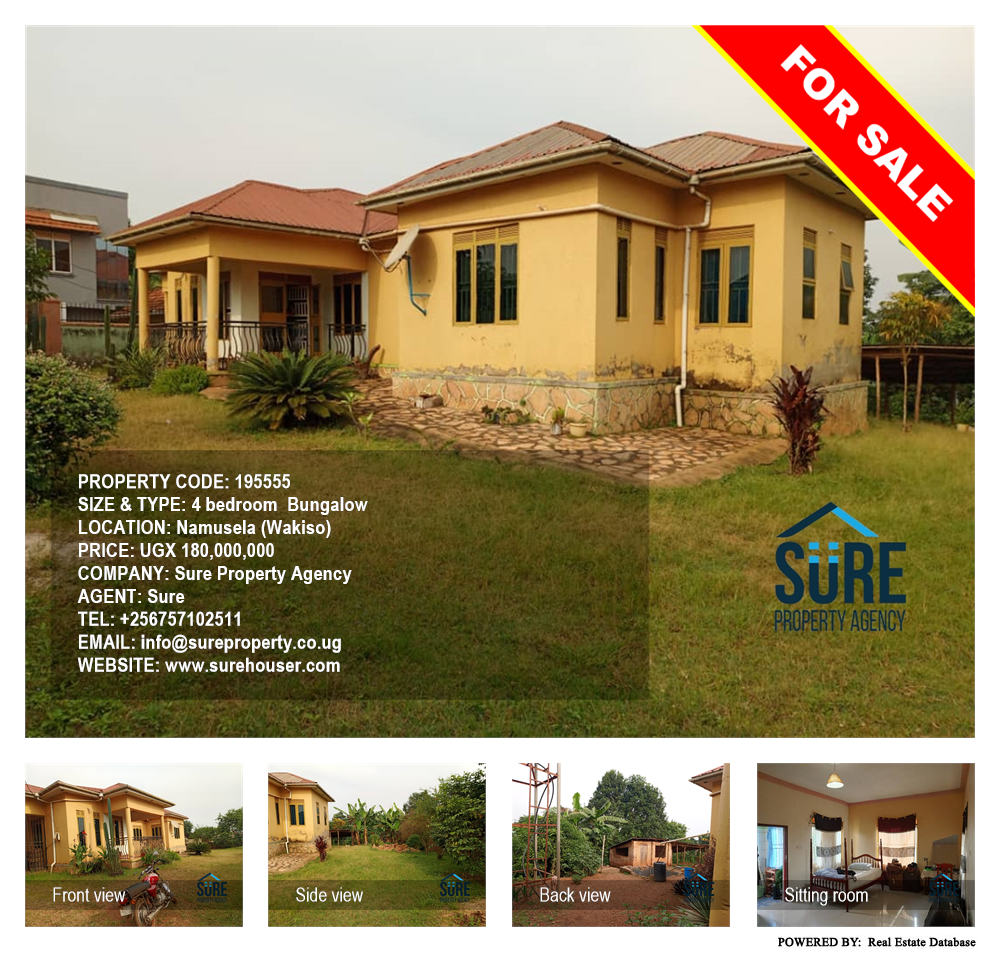 4 bedroom Bungalow  for sale in Namusela Wakiso Uganda, code: 195555