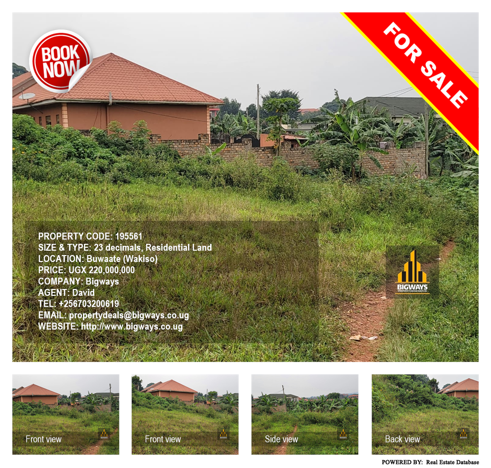 Residential Land  for sale in Buwaate Wakiso Uganda, code: 195561